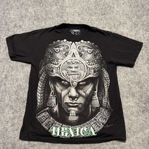 DGA Mexica Aztec Warrior Shirt Mens Medium Black David Gonzales Tattoo Art 2017